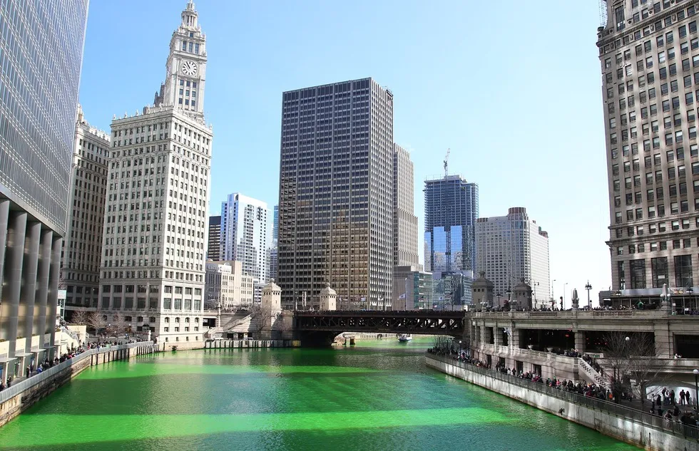 Spring vacation ideas: Chicago River dyed green for St. Patrick's Day