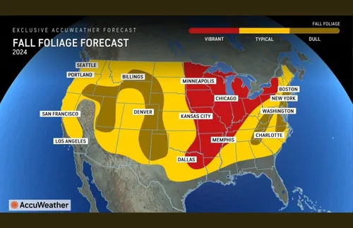 Fall Foliage Map for 2024 Predicts Midwest Will Outdo New England | Frommer's