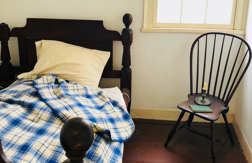 Bedroom at the Edgar Allan Poe Cottage in the Bronx, New York City