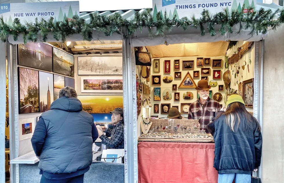 Two vendors at the Union Square Market in New York City